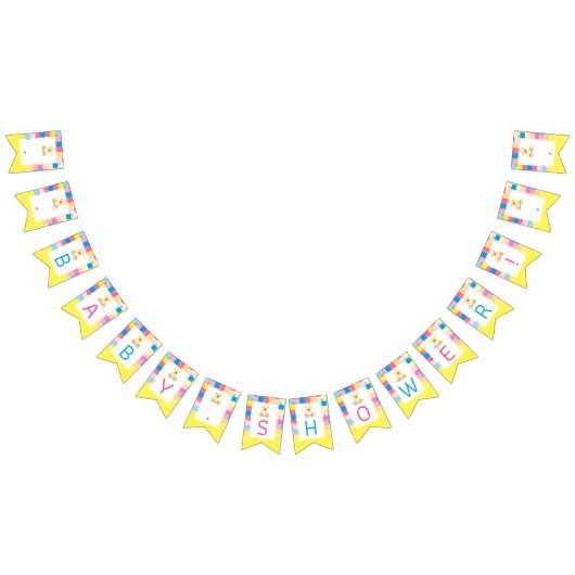 Patchwork Gold Bär, Babydusche Wimpelkette (Alle)