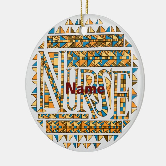 Patchwork Goldschwester Keramik Ornament (Links)