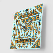 Patchwork Goldschwester Quadratische Wanduhr (Winkel)