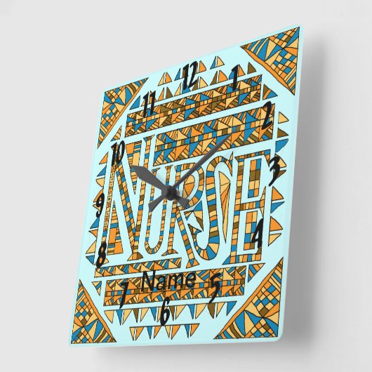 Patchwork Goldschwester Quadratische Wanduhr (Winkel)