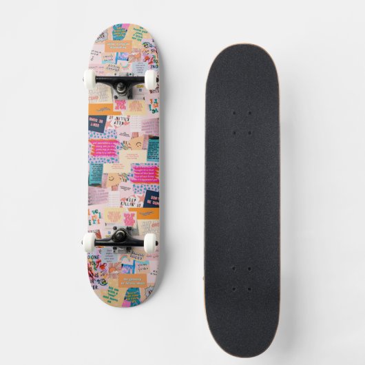 Patchwork Good Vibes Skateboard (Vorderseite)