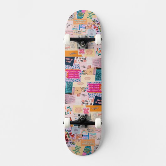 Patchwork Good Vibes Skateboard (Vorderseite)