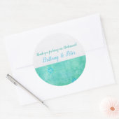 Patchwork Graffiti Bridal Wedding Runder Aufkleber (Umschlag)