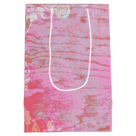 Patchwork Graffiti Wedding Mittlere Geschenktüte (Rückseite)