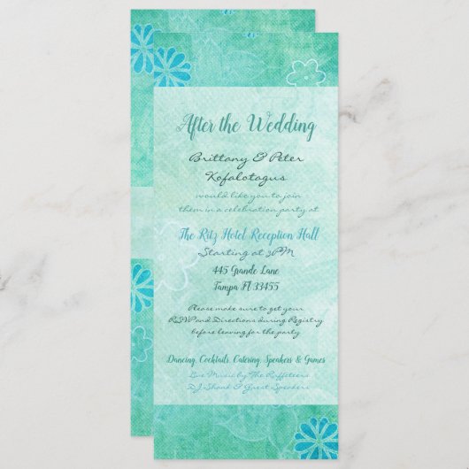 Patchwork Graffiti Wedding Program Invite Programm (Vorne/Hinten)