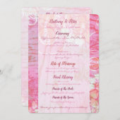 Patchwork Graffiti Wedding Program Programm (Vorne/Hinten)