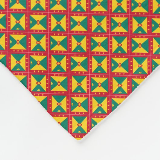 Patchwork Grenada Flag Muster Fleecedecke (Ecke)