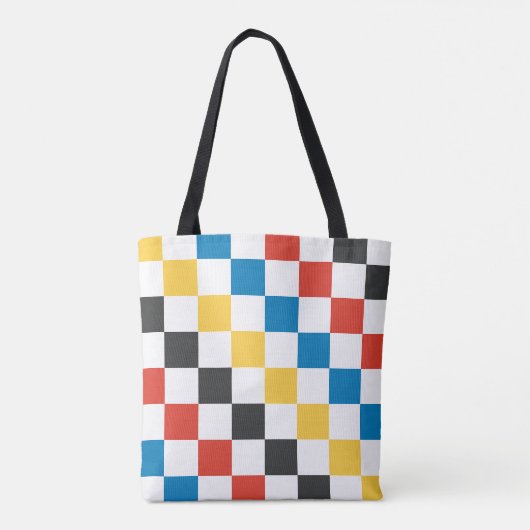 Patchwork Grid für Primärfarben Tasche (Rückseite)