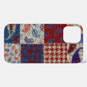 Patchwork grobe Leinwand, Nachahmung Muster. Case-Mate iPhone Hülle (Rückseite (Horizontal))