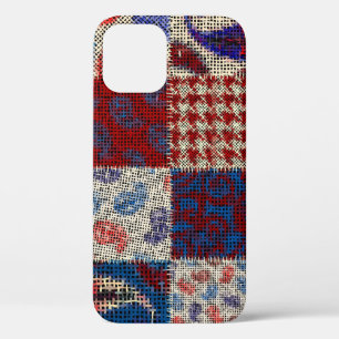 Patchwork grobe Leinwand, Nachahmung Muster. Case-Mate iPhone Hülle