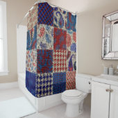 Patchwork grobe Leinwand, Nachahmung Muster. Duschvorhang (Beispiel)