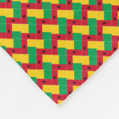 Patchwork-Guinea-Bissau-Flag-Muster Fleecedecke (Ecke)