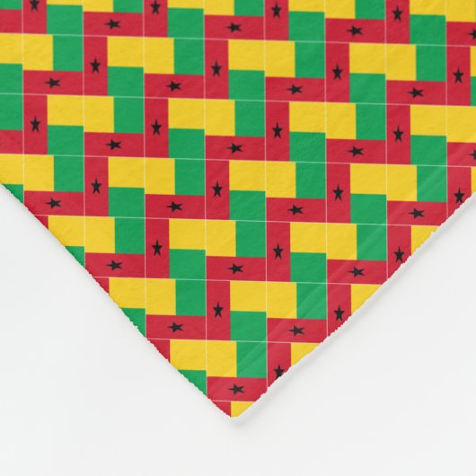Patchwork-Guinea-Bissau-Flag-Muster Fleecedecke (Ecke)