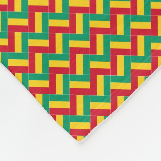 Patchwork-Guinea-Flag-Muster Fleecedecke (Ecke)