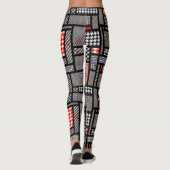 Patchwork-Hahnentrittmuster Leggings (Rückseite)