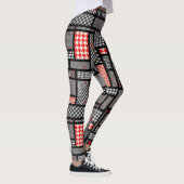 Patchwork-Hahnentrittmuster Leggings (Rechts)