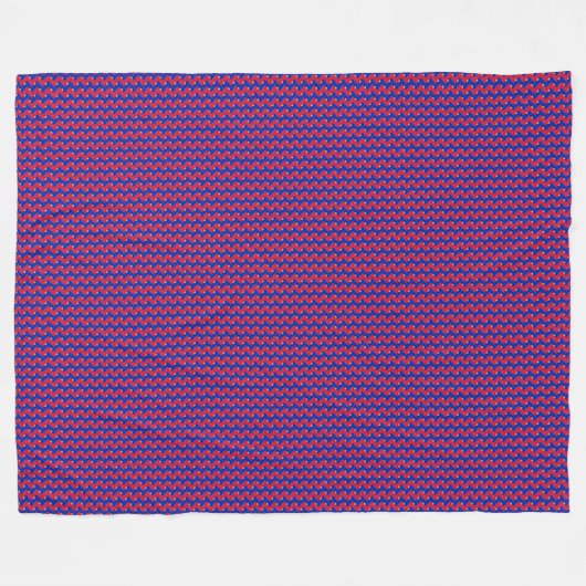 Patchwork Haiti Flag Pattern Fleecedecke (Vorderseite (Horizontal))