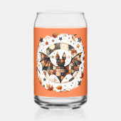 Patchwork Halloween Bat in Herbstfarben Dosenglas (Rückseite)