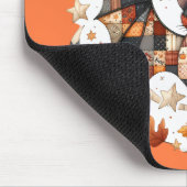Patchwork Halloween Bat in Herbstfarben Mousepad (Ecke)