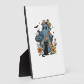 Patchwork-Halloween-Geist schwarzes Katze Essentia Fotoplatte (Seite)
