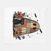 Patchwork Halloween Ghost Black cat Essential T-Sh Fleecedecke (Vorderseite (Horizontal))