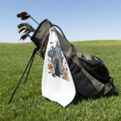 Patchwork Halloween Ghost Black Cat Essential T-Sh Golfhandtuch (Gras)