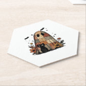 Patchwork Halloween Ghost Black cat Essential T-Sh Untersetzer (angewinkelt)