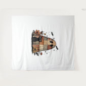 Patchwork Halloween Ghost Black cat Essential T-Sh Wandteppich (Vorderseite (Horizontal))