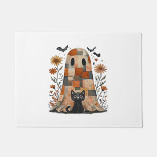 Patchwork Halloween Ghost und Cat , Retro Spooky F Fußmatte