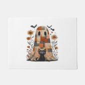Patchwork Halloween Ghost und Cat , Retro Spooky F Fußmatte (Vorderseite)