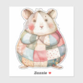Patchwork Hamster Sticker (Blatt)