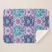 Patchwork Heart Quilt Sherpadecke (Vorderseite (Horizontal))