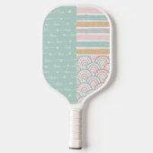 Patchwork Heart Rainbow Pastel - Pickleball Paddle (Rückseite)