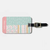 Patchwork Heart Rainbow Pastell Kids Gepäckstück T Gepäckanhänger (Vorderseite horizontal)