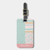 Patchwork Heart Rainbow Pastell Kids Gepäckstück T Gepäckanhänger (Vorderseite vertikal)