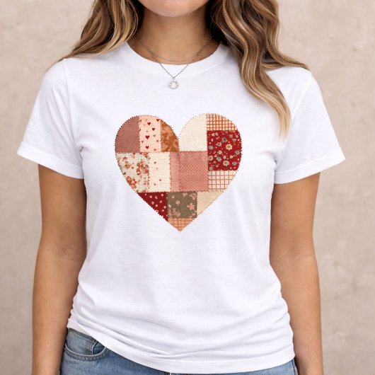Patchwork Heart Valentine Tri-Blend Shirt