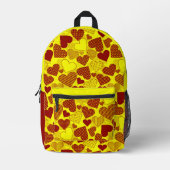 'Patchwork Hearts' Backpack  Bedruckter Rucksack (Vorderseite)