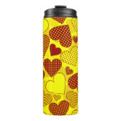 'Patchwork Hearts' Tumbler Thermosbecher (Vorderseite)