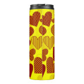 'Patchwork Hearts' Tumbler Thermosbecher (Rückseite)