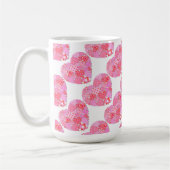 Patchwork Hearts White Coffee Tasse (Links)