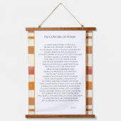 Patchwork-Heimatgedicht Wandteppich Mit Holzrahmen (Vorderseite)