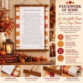 Patchwork-Heimatgedicht Wandteppich Mit Holzrahmen