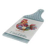 Patchwork Hen and Blue Polka Dots Schneidebrett (Ecke)
