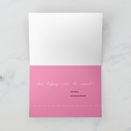 Patchwork Herz Dankeschön Karte (Innenseite)