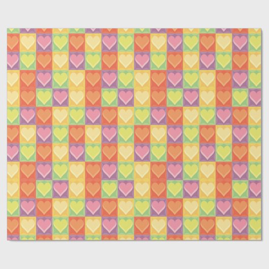 Patchwork Herz Geschenkpapier (Flach)