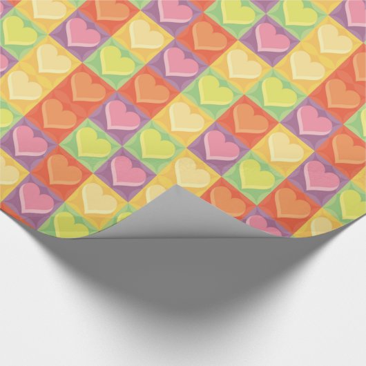 Patchwork Herz Geschenkpapier (Ecke)