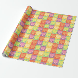 Patchwork Herz Geschenkpapier