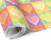 Patchwork Herz Geschenkpapier (Rolleneckpunkt)