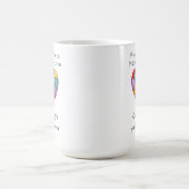 Patchwork-Herz in bunter Quiltstickerei Kaffeetasse (Mittel)