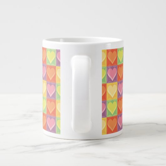 Patchwork Herz Jumbo-Tasse (Rückseite)